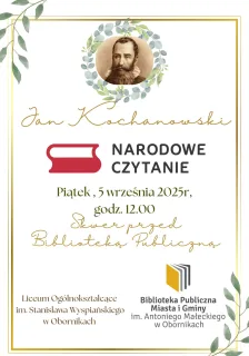 Narodowe Czytanie Kochanowski 2025