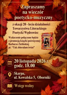PLAKAT 20 LAT POETYCKIEGO WĘDROWCA