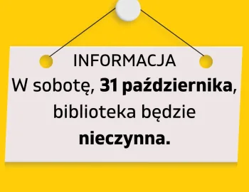 W piątek, 18 kwietnia , biblioteka czynna do 16.00