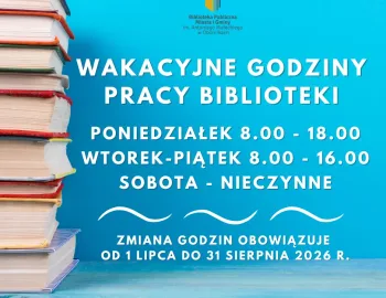 wakacyjne godziny pracy biblioteki
